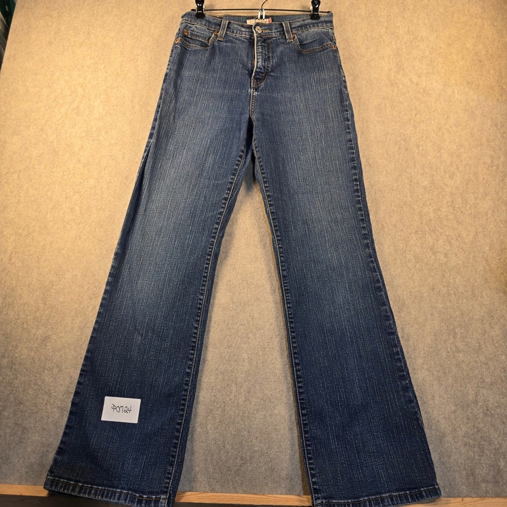 Levis 512 Perfectly Slimming Boot Cut Jeans Women 8S Blue Denim Stretch 512-0485